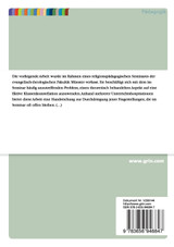 Religiöse Urteilsbildung im Religionsunterricht. Eine Auswertung der religionspädagogischen Theorie in der Praxis