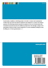 The Use of Social Media within the Recruitment and Selection Process