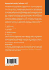 Automotive Acoustics Conference 2017