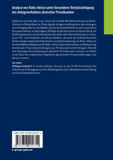 Analyse von Robo-Advice unter besonderer Berücksichtigung des Anlageverhaltens deutscher Privatkunden Analyse von Robo-Advice unter besonderer Berücksichtigung des Anlageverhaltens deutscher Privatkunden