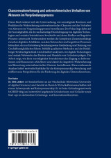 Chancenwahrnehmung und unternehmerisches Verhalten von Akteuren im Vorgründungsprozess