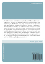 Wie leer ist das Vakuum? Eine vergleichende Analyse des Quantenfeldvakuums Wie leer ist das Vakuum? Eine vergleichende Analyse des Quantenfeldvakuums