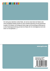 Über den Wandel einer Klage. Eine theologische Exegese des Psalm 6 Über den Wandel einer Klage. Eine theologische Exegese des Psalm 6