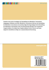 Vergabeentscheidungen bei der Beschaffung in öffentlichen Unternehmen. Rechtsgrundlagen und Ablauf Vergabeentscheidungen bei der Beschaffung in öffentlichen Unternehmen. Rechtsgrundlagen und Ablauf