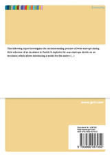 Decision-making process of start-ups during their incubator choice in Switzerland