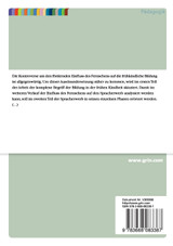 Frühe Kindheit, Medien und Spracherwerb. Der Einfluss des Kinderfernsehens auf frühkindliche Sprachbildungsprozesse