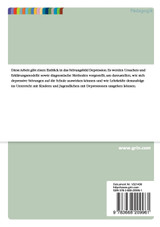 Depressive Störungen und deren Auswirkungen auf die Schule