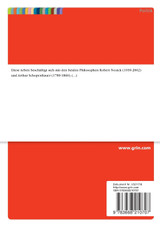 Robert Nozick und Arthur Schopenhauer. Zwei „Ultraminimalstaatler"  im Vergleich