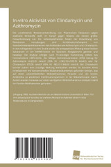 In-vitro Aktivität von Clindamycin und Azithromycin