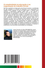 A complexidade na educação e na organização do trabalho formal