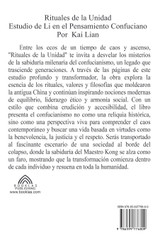 Rituales de la Unidad - Estudio de Li en el Pensamiento Confuciano Rituales de la Unidad - Estudio de Li en el Pensamiento Confuciano