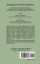 Semigroups and Their Applications