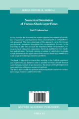 Numerical Simulation of Viscous Shock Layer Flows