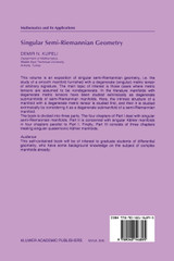 Singular Semi-Riemannian Geometry