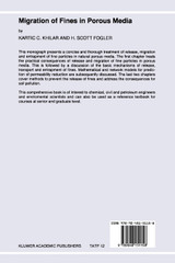 Migrations of Fines in Porous Media
