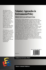 Voluntary Approaches in Environmental Policy Voluntary Approaches in Environmental Policy