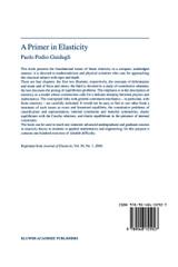 A Primer in Elasticity