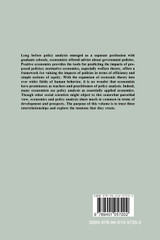 Policy Analysis and Economics Policy Analysis and Economics