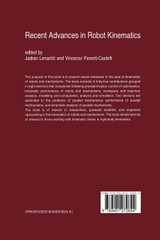Recent Advances in Robot Kinematics