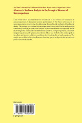 Advances in Nonlinear Analysis via the Concept of Measure of Noncompactness