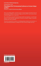 Proceedings of the 7th International Conference on Fracture Fatigue and Wear