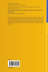 Proceedings of the Pacific Rim Statistical Conference for Production Engineering