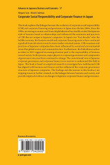 Corporate Social Responsibility and Corporate Finance in Japan Corporate Social Responsibility and Corporate Finance in Japan