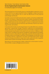 Service Engineering for Gastronomic Sciences Service Engineering for Gastronomic Sciences