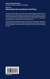 Ordinal Analysis with an Introduction to Proof Theory