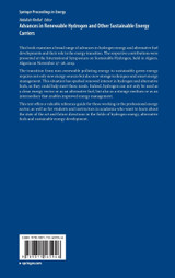 Advances in Renewable Hydrogen and Other Sustainable Energy Carriers