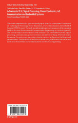 Advances in VLSI, Signal Processing, Power Electronics, IoT, Communication and Embedded Systems