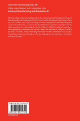 Advanced Manufacturing and Automation XI