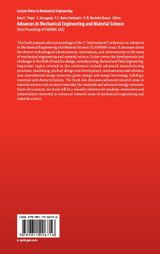 Advances in Mechanical Engineering and Material Science