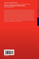 Advances in Mechanical and Energy Technology