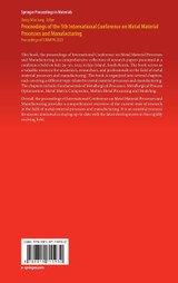 Proceedings of the 5th International Conference on Metal Material Processes and Manufacturing Proceedings of the 5th International Conference on Metal Material Processes and Manufacturing
