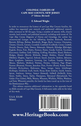 Colonial Families of Cape May County, New Jersey 2nd Edition (Revised)