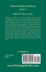 Colonial Families of Delaware, Volume 11 Colonial Families of Delaware, Volume 11