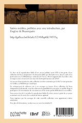 Satires inédites, publiées avec une introduction, par Eugène de Beaurepaire Satires inédites, publiées avec une introduction, par Eugène de Beaurepaire