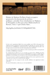 Histoire de Madame Du Barry d'après ses papiers personnels et les documents des archives Tome 1
