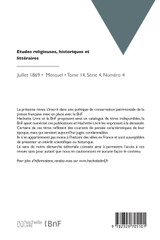 Etudes religieuses, historiques et littéraires Etudes religieuses, historiques et littéraires