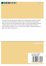 Strategic Alliances in the Telecommunication Sector in Germany