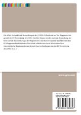 Die Bedeutung der EU-Fluggastrechteverordnung in der COVID-19-Pandemie. Unterstützungsprogramme und Umgang der EU mit Flugannullierungen Die Bedeutung der EU-Fluggastrechteverordnung in der COVID-19-Pandemie. Unterstützungsprogramme und Umgang der EU mit Flugannullierungen