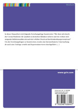Qualitätsmanagement in deutschen Kliniken während der Corona-Pandemie Qualitätsmanagement in deutschen Kliniken während der Corona-Pandemie