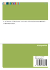 Grundlagen des Gruppentraining, sowie Planung eines Kurses anhand eines Beispiels