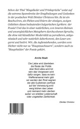 Klagelieder und Trinksprüche