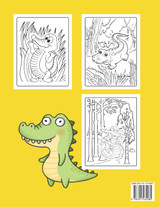 lindo libro de colorear de cocodrilo para niños de 4 a 12 años
