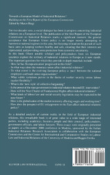 Towards a European Model of Industrial Relations? Building on the First Report of the European Commission