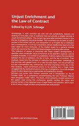 Unjust Enrichment and the Law of Contract Unjust Enrichment and the Law of Contract
