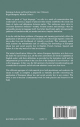European Labour Law and Social Security Law, Glossary European Labour Law and Social Security Law, Glossary