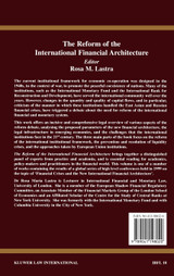 The Reform of the International Financial Architecture The Reform of the International Financial Architecture